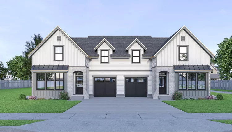 image of duplex house plan 8535