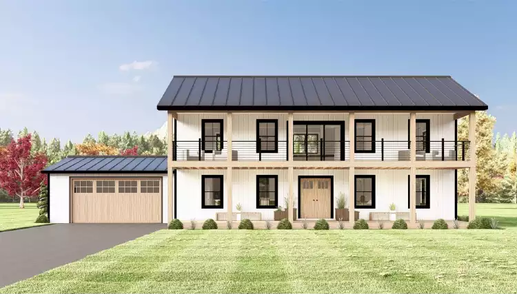 image of barndominium house plan 12175