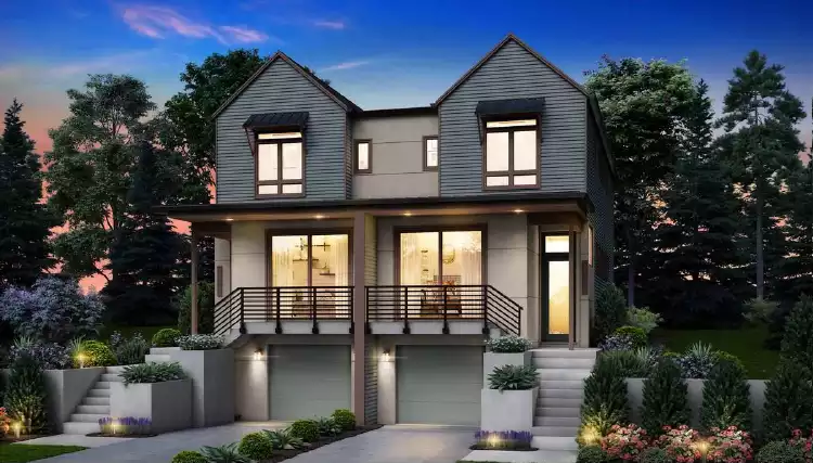 image of duplex house plan 4688